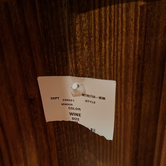 NWT Wine Moa Moa Long Sleeve Top - Picture 4 of 8